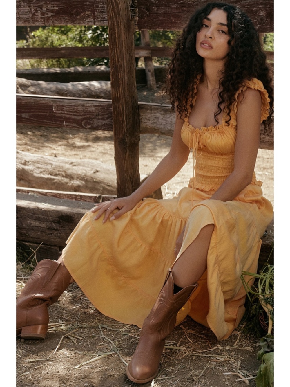 NEW House of CB Phedra Dress Warm Apricot Small - Picture 12 of 17